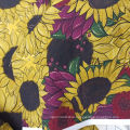 Digital Printing Custom Print Sunflower  100%Cotton Cotton Twill Fabric For Wearing NO MOQ